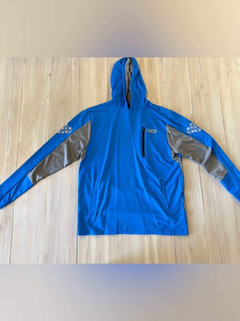 Pelagic Blue Hooded Performance Pullover water shirt